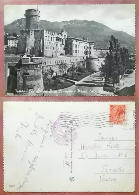 Trento - Castello Del Buon Consiglio E Piazza Della Mostra 1956