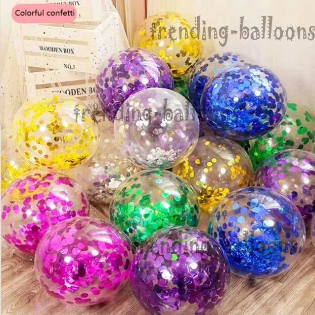 20 Pack Confetti Balloons Latex 12" Decorations Helium Birthday Party Wedding