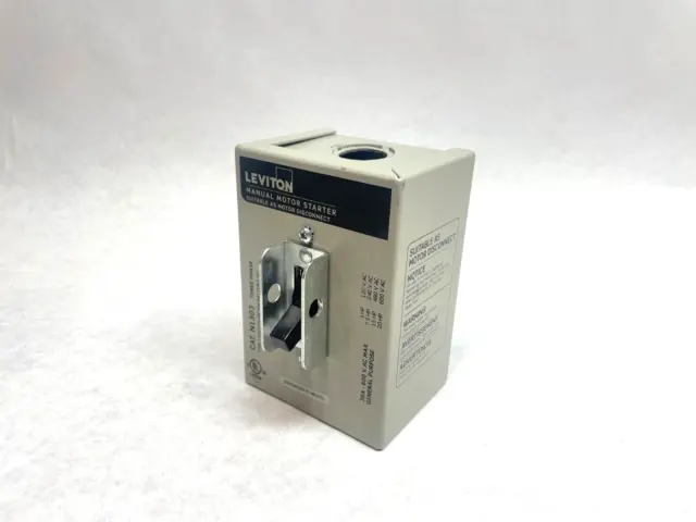 Leviton N1303 Manual Motor Starter Disconnect Switch, 30A, 3-Phase, 600V