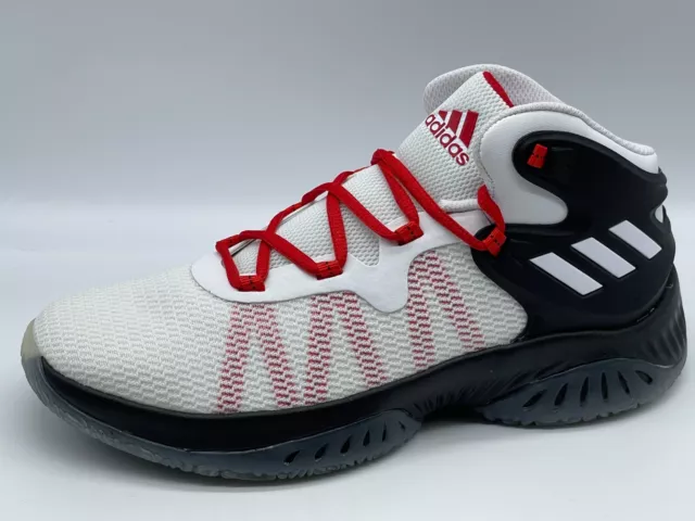 adidas Explosive Bounce Mens Basketball Trainer BY3788 White UK7 B Grade