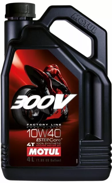 Motul 300V 10W40 Factory line road racing 100% Synthetic 4 litre.