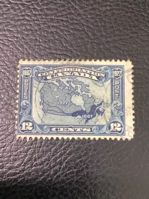 Canada 1927 Anniversary of Confederation 12c blue (Map) Used