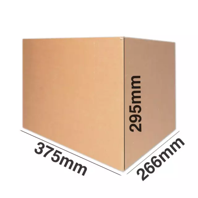 LOTE CAJAS DE CARTON MARRON 375x300x270 mm B5 CARTON BICOLOR PAQUETERIA CAJAS