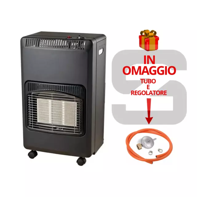 Stufa A Gas Gpl A Infrarossi 4200W 3 Livelli Di Potenza Riscalda Fino A 80Mq