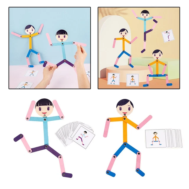 Montessori Human Gift Wooden Jigsaw Puzzle Toys for Body Joint Awareness