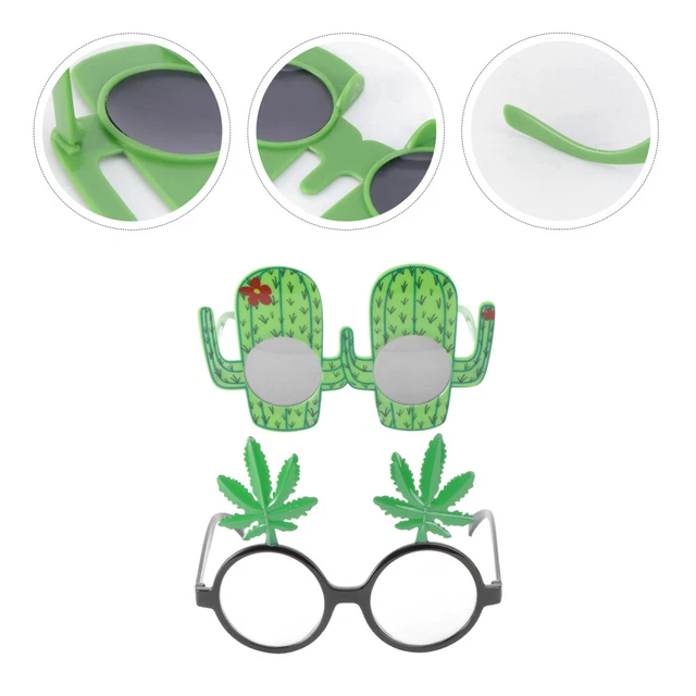 2 Pcs Party Photo Booth Birthday Props Sunglasses Creative Eyewear Summer Child