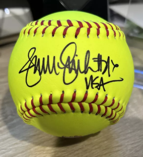 JENNIE FINCH AUTOGRAPHED SOFTBALL 🥎 Beautiful Signature On Sweet Spot