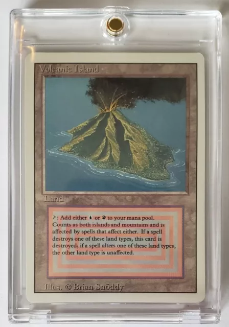 MTG Revised Edition VOLCANIC ISLAND Dual Land Magic The Gathering