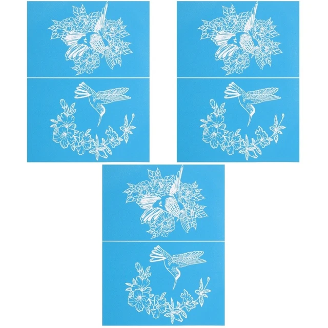 3 blätter Haushalt Zarte Silk Druck Schablone Für Druck DIY Hause