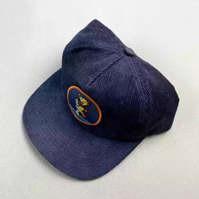 Grateful Dead Hat Cap Snapback Navy Blue Corduroy Flylords Fishing Adjustable