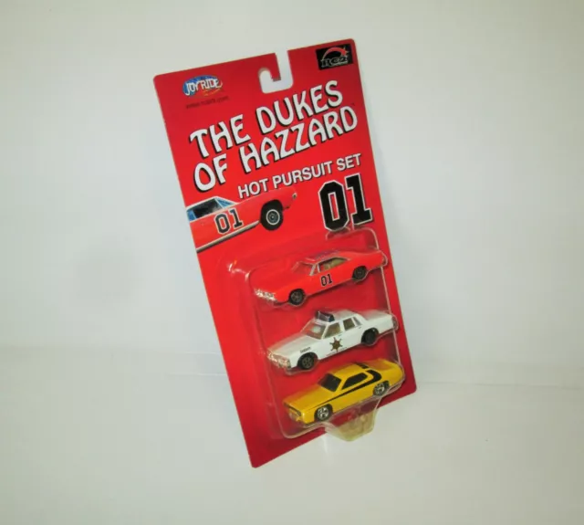 Vintage Joyride DUKES OF HAZZARD Set of 3 Diecast Cars - Feat. GENERAL LEE - MOC