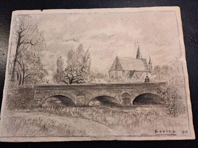 GRAVURE ANCIENNE 1885 un mariage dessin de Henry Gerbault issue du