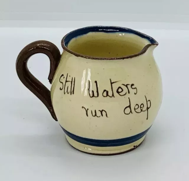 Vintage Jug Milk Creamer WATCOMBE Devon Cottage Motto Ware STILL WATERS RUN DEEP