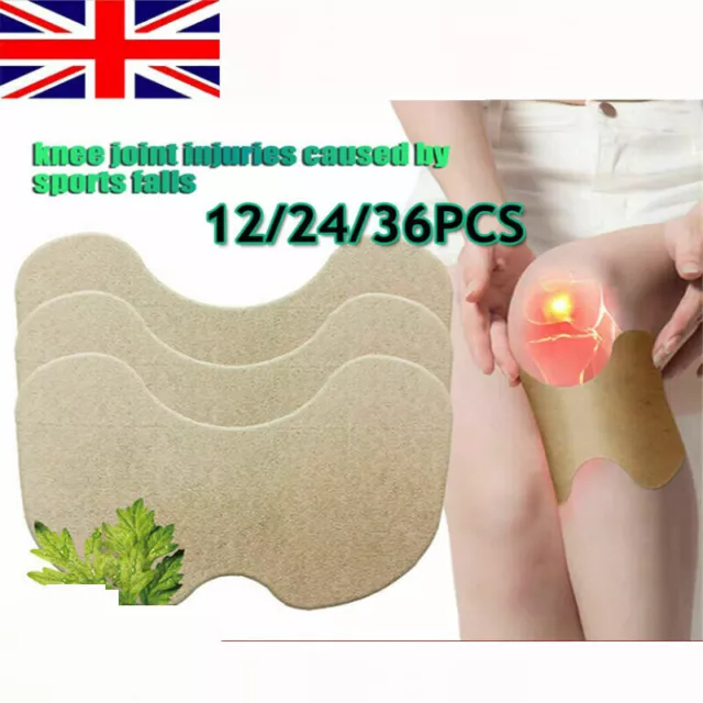 12/36PC Wormwood Moxa Hot Moxibustion Knee Pain Relief Patch Plaster Sticker Pad