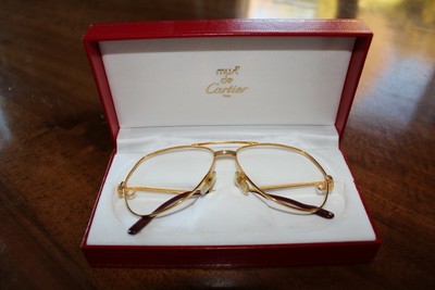 Cartier Etui à lunette CARTIER en cuir Occasion Eyeglass Case CARTIER 
