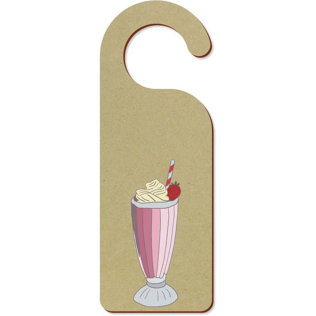 'Batido de fresa' 200 mm x 72 mm Colgador de puerta (DH00034632)