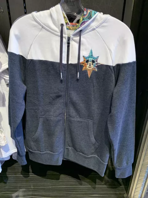 NEW DISNEY PARKS Compass Mickey Hoodie Adult 2019 Large L NWT