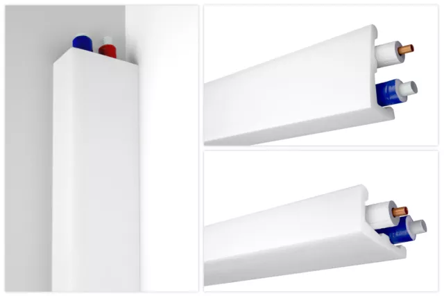 24m Winkelleisten LED Gardinenblenden 12x6cm Rohrverkleidung Rebords L Profil