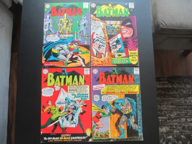 Batman #172 #173 #174 #175 Silver Age Lot Of 4 1965 Mixed Lower Mid Grades Combo