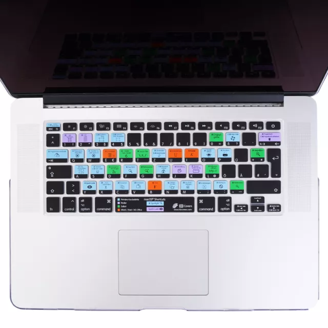 Tastatur-Abdeckung Shortcuts Cover Schutz für Apple mac-OS MacBook Pro / Air