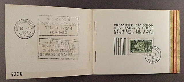 1951, VIETNAM Bl. 1-5, Einheimische Motive + Kaiser Bao Dai Ersttags-Stempel