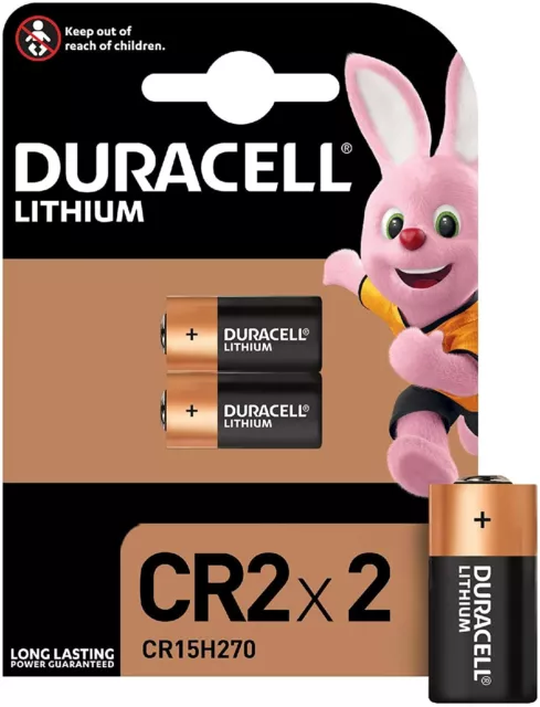 2 x Duracell CR2 Battery for Bushnell V5 V6 Pro X3 Golf Rangefinder Batteries