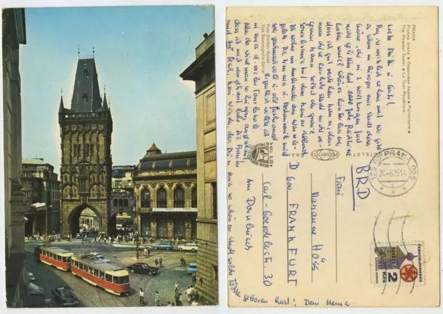49332 - Praha - Prasna brana - Ansichtskarte, gelaufen 24.6.1975