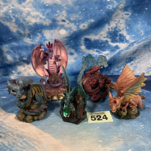 Dragon Ornaments Figures Figurines Small 3-5” Bundle Dragons