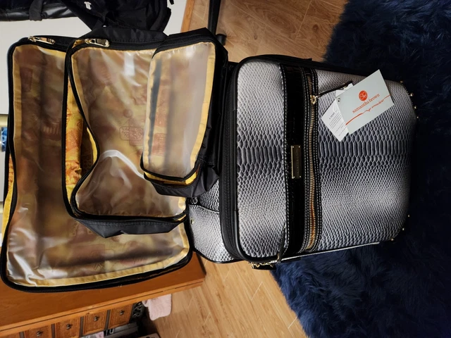 Samantha Brown NWT Luggage Croco Embossed 4 Piece Set, Black Ombre, 21" carry on 11