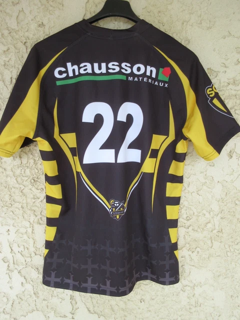 Maillot rugby SCA ALBI porté n°22 OVALIA match worn shirt moulant collection XXL | eBay
