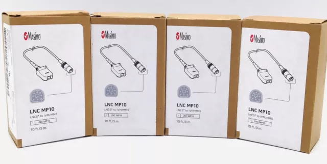 Masimo 2281 LNC MP410 LNCS to IVM/MMS 10ft - LOT of 4 - NEW