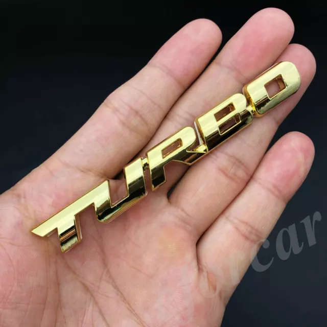 Gold Metal Turbo T Car Auto Trunk Rear Tailgate Emblem Badge Decal Sticker