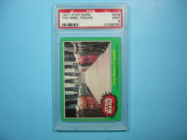 1977 O-Pee-Chee Star Wars Card #209 The Rebel Troops Psa 9 Mint Sharp+ Gl