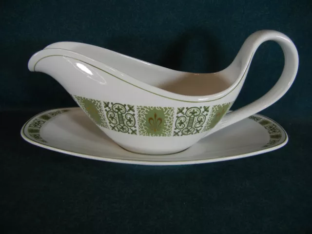 Copeland Spode Dauphine S3381 Gravy Boat and Separate Under Plate