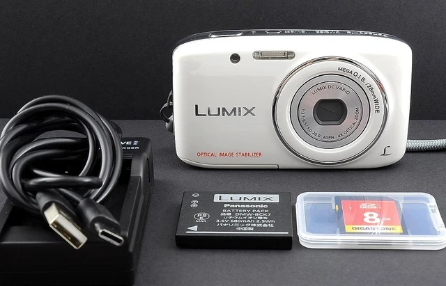 【動作良好・美品】Panasonic LUMIX DMC-S2 ホワイト 中古】Panasonic パナソニック LUMIX DMC-S2 ホワイト
