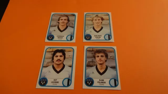 4 images FOOTBALL 83 ORIGINALES - équipe de TOURS - LOT 1 dont JEAN MARC FURLAN