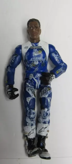 MXS Motorcycle Rider Biker Toy Plastic Motocross Blue Yamaha James Bubba Stewart