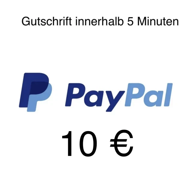 Paypal Guthaben Gutschein !!!Blitzversand!!! 10€ Paypal Guthaben