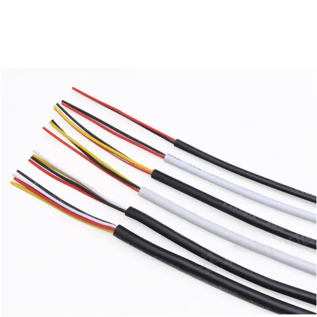 22AWG Stranded Cable Wire PVC Flexible 2-10 Cores Conductors Wires 300V UL2464