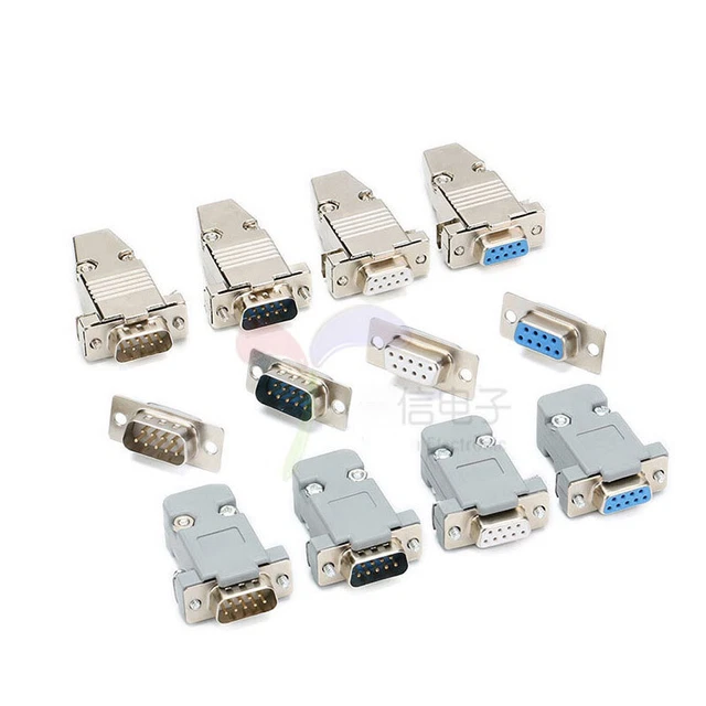 DB9 DSUB Serial RS-232 RS232 Male Female Connector Plug Housing/Hood Solder Type