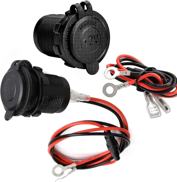 Allume Cigare Étanche Voiture 12V Prise Chargeur Accessoire Moto Bateau