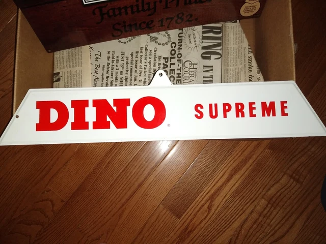 Antique Vintage Sinclair Dino Porcelain Sign Gas Oil Advertising