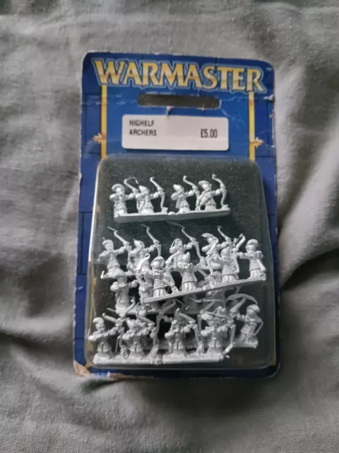 OOP Metal Warmaster High Elf Archer In Blister Pack