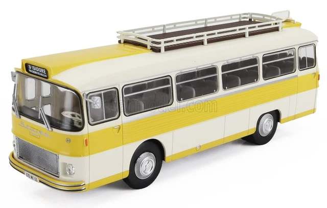 Autobus SAVIEM E7 Mont Blanc – 1/43 – Bandes Bleues – 27cm – Occasion