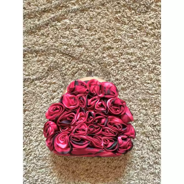 White House Black Market Small Rose Clutch 2