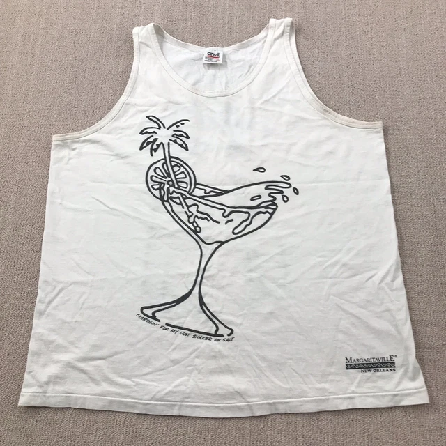 Vintage Margaritaville Shirt Mens XL White Salt Shaker Single Stitch 90s USA *