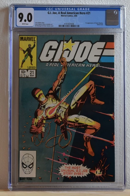 G.I. Joe Real American Hero #21  Marvel CGC 9.0 1984 1st storm shadow snake eyes