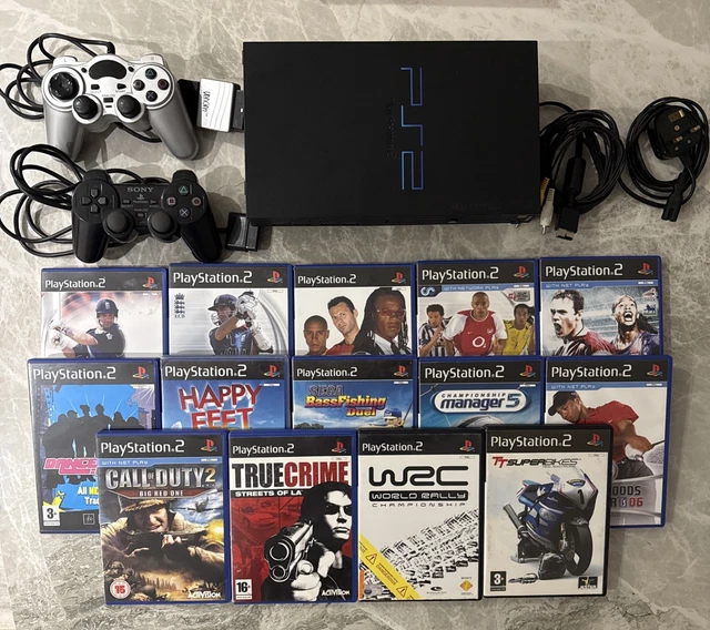 Pal Console SONY PLAYSTATION 2 PS2 Black PAL Console + Game Bundle - Tested ...