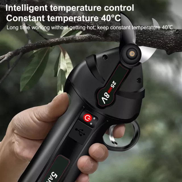 Mini Rechargeable Electric Pruning Shears Cutter Cordless Pruner Scissor Trimmer 2