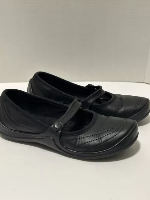 Crocs Women’s Size 7 Wrapped Mary Jane Black Comfort Dress Flats Work